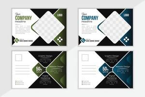 Post card design vector