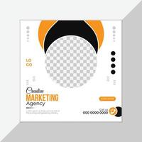 Modern business social media post design vector