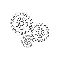 Machine Gear. Gear, options, preferences icon. Machine wheel icon vector