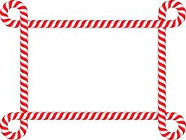 Frame made of candy cane vector