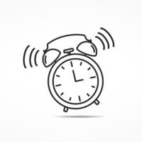 Alarm clock line icon vector