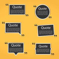 Six different frames with quotes for your text vector