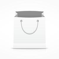 White shopping bag on white background vector
