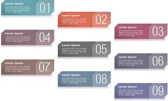 Design elements with numbers and text vector