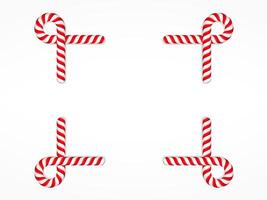 Frame made of candy canes vector