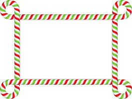 Frame made of candy cane vector