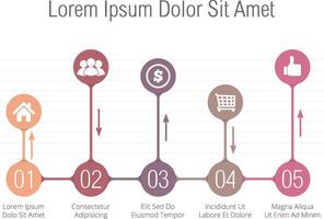 Bar graph infographics template with numbers and icons vector