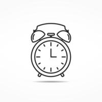 Alarm clock line icon vector
