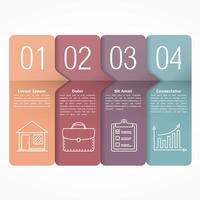 Design template with four steps vector