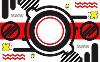 a red and black pattern with a circle in the middle vector