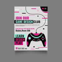 Online game poster template.With retro style color . Applicable for Decorative Digital Design, Posters or Banners. vector