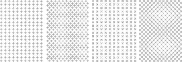 Seamless Geometric Abstract Pattern Background, Unique Endless Gray and White Prints, Modern Textile Pattern Set For Fabrics. vector