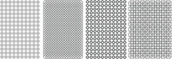 Seamless Geometric Abstract Pattern Background Set, Modern Textile Pattern Set For Fabrics vector