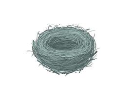 Hand drawn Nest , bird nest vector