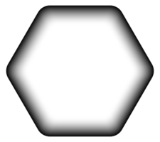 Inner shadow hexagon curve corner png