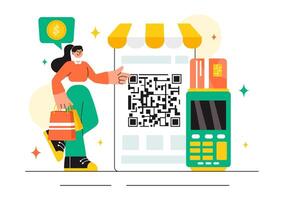 Referral Marketing and Merchant Service Illustration for Online Business in Flat Cartoon Background vector