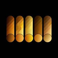 a series of posters for different colors and sizes. Color palette . Golden color palette. vector