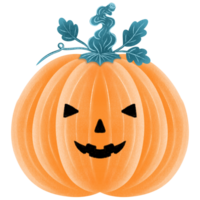 Hand drawn halloween pumpkin Happy Halloween day set of elements png