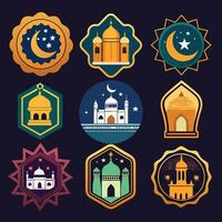 Holy Month Ramadan Icons vector