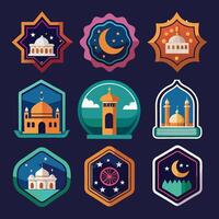 Ramadan Reflection Icons Collection vector