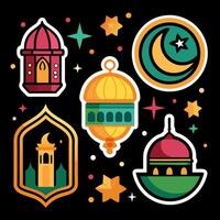 Icon Set for Ramadan Nights vector