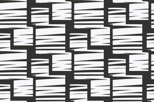 Abstract organic shapes square seamless pattern. hand drawing unique large squares print. Black and white simple background. Contemporary minimalist ornament vector
