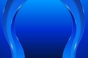 Gradient blue wavy background. Business background with blue elegant waves design and copy space vector