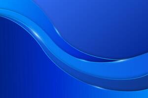 Business background with blue elegant gradient wave design vector