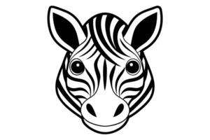 Zebra head icon isolated on white background vector