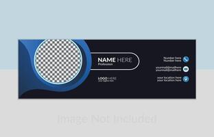 Unique Email signature Design by organic and ellipse shape vector