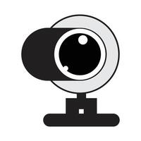 Webcam icon on white background vector