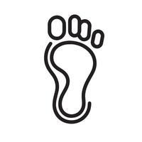 Footprint outline icon image with white background vector