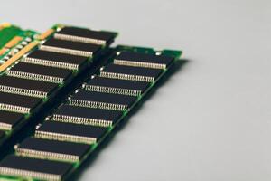 computer random access memory , RAM sticks close up photo