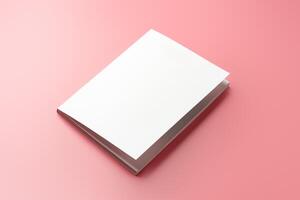 A Collection of Blank Papers Stacked on a Pink Surface for Creative Projects photo