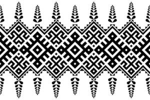 Black tribal seamless pattern fabric and background vector
