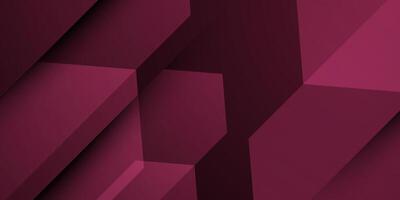 Abstract 3D background red gradient color. Overlap shapes pattern. Triangle banner design. Dark red color design. vector