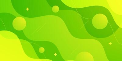 Colorful abstract background with green wave and circle pattern design for banner cover book flyer and other element graphic design. vector