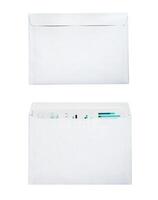 White envelope C4 isolated background. top view photo