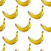 Seamless pattern disco mirror ball banana. Mosaic style vector