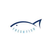 Fish logo design element with creative idea vector