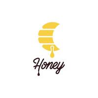 Honey bee logo with creative element design concept idea vector
