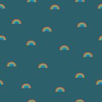 Rainbows pattern on lush background. vector