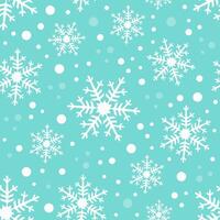 Snowflakes. Pattern with light mint background vector