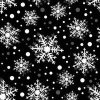 Snowflakes. Pattern with black background vector