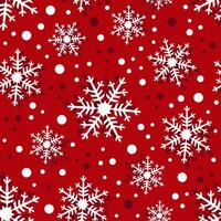 Snowflakes. Pattern with red background vector
