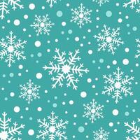 Snowflakes. Pattern with mint background vector