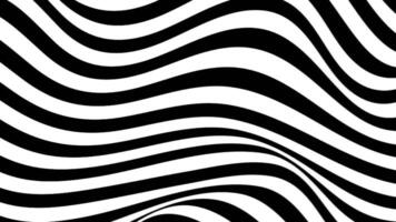Abstract Black and white Geometric Waves Pattern Animation with Optical Illusion, Water Ripple and Swirl Texture Background video