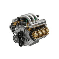 A high-resolution, 3D rendering of an automotive V8 engine png