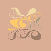 Abstract Swirls in Pastel Tones. A minimalist digital abstract artwork featuring swirling lines and pastel colors creating a visually interesting design. vector
