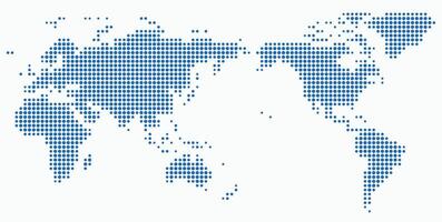 Circle shape world map on white background. vector